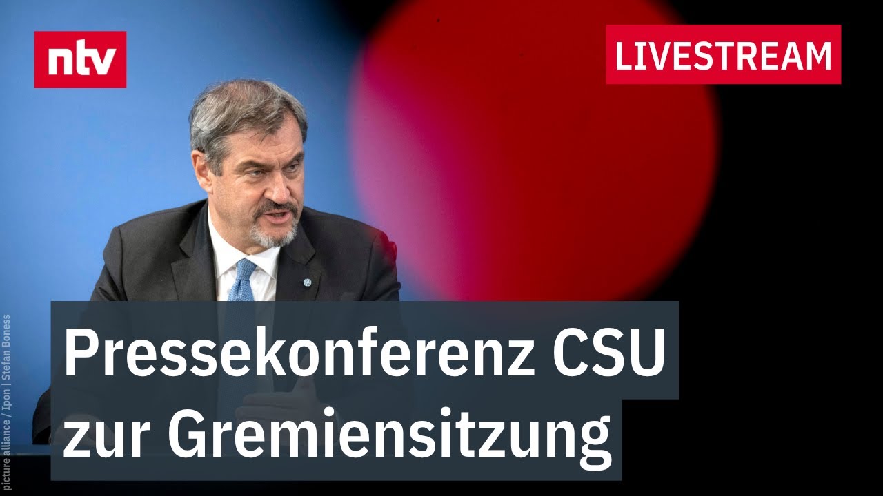 LIVE: Pressekonferenz Söder nach Sitzung des CSU-Vorstands