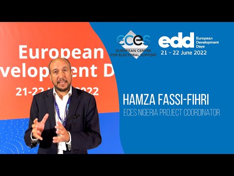 ECES Project Coordinator in Nigeria Hamza Fassi Fihri at the European Development Days 2022
