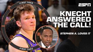 Dalton Knecht ANSWERED THE CALL! 📞 Stephen A. loves what he sees from the Lakers rookie | First Take