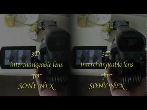 3D interchangeable lens DEMO for SONY VG10 & NEX side-by-side