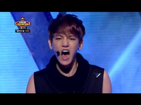 EXO - Wolf, 엑소 - 늑대와 미녀, Show Champion 20130703