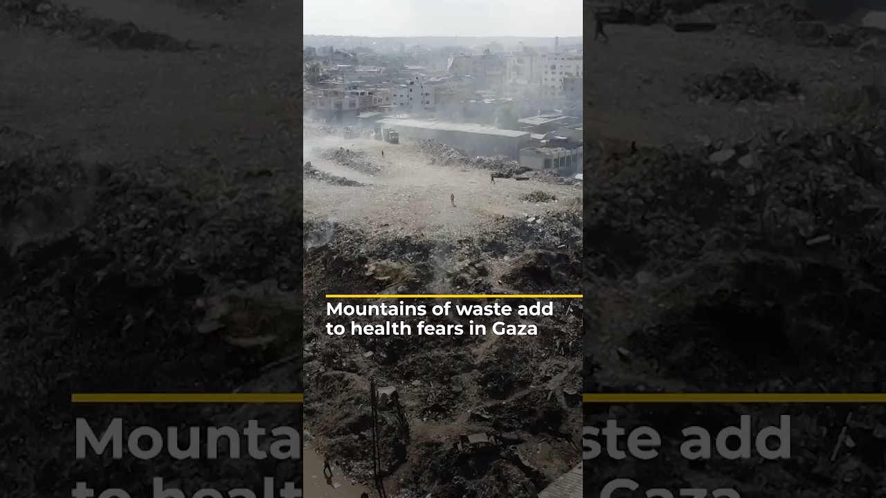 Mountains of waste add to health fears in Gaza