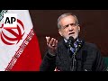 Iran’s president insists Tehran does not seek a nuclear bomb