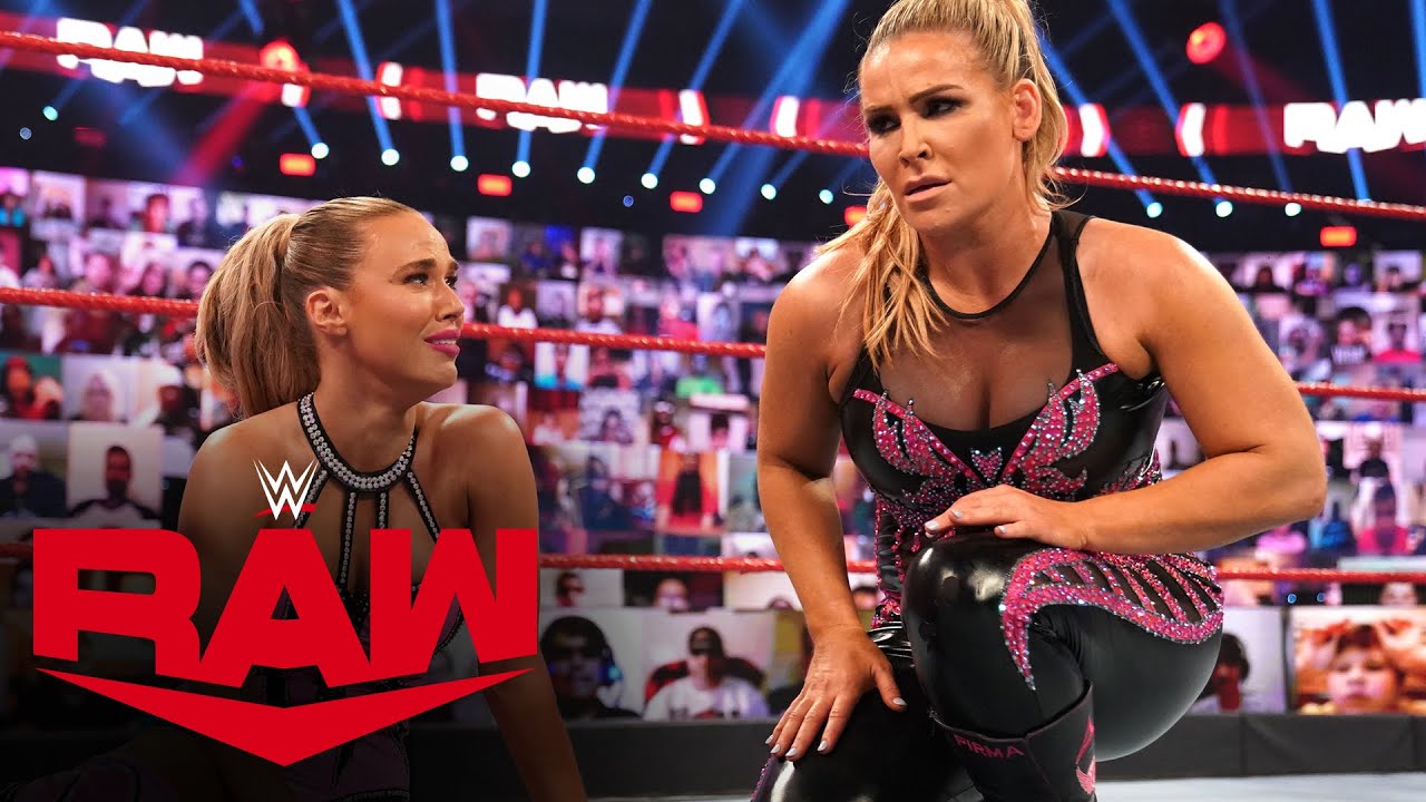 Video: RAW 10/12: Dana Brooke and Mandy Rose vs. Natalya and Lana ...