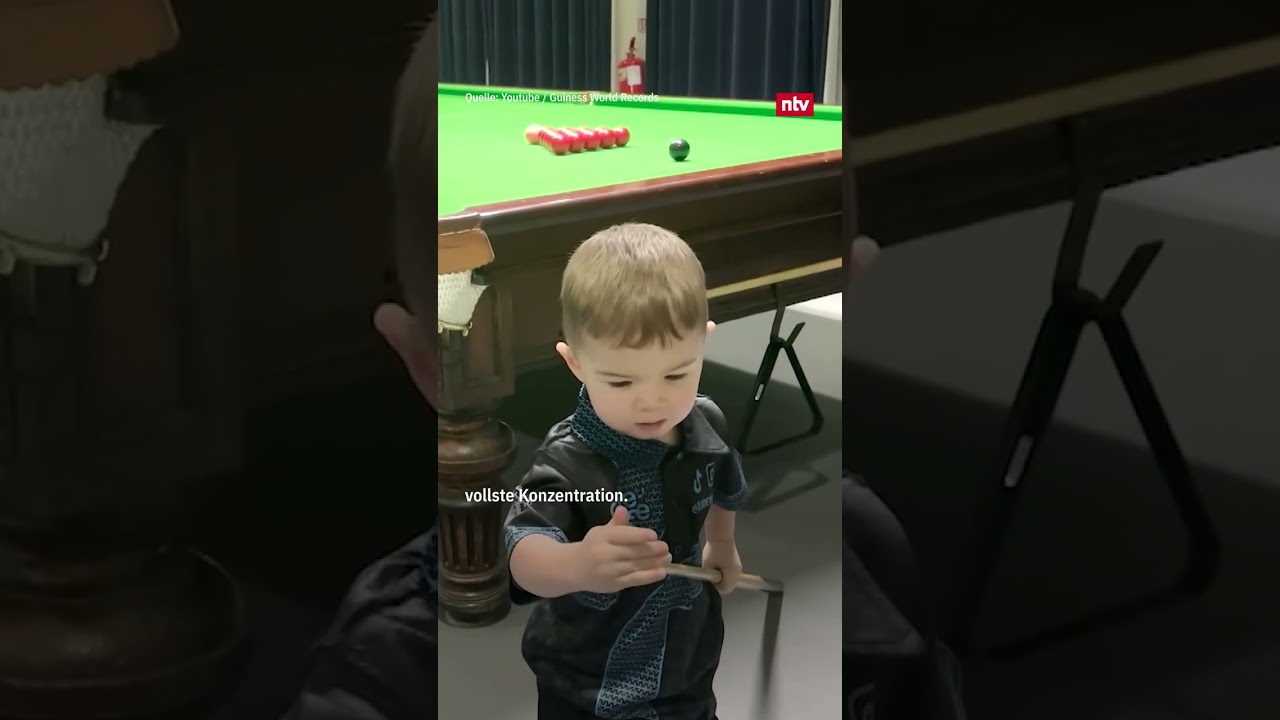 Historische Trickstöße: Zweijähriges Wunderkind bricht Snooker-Weltrekorde | ntv