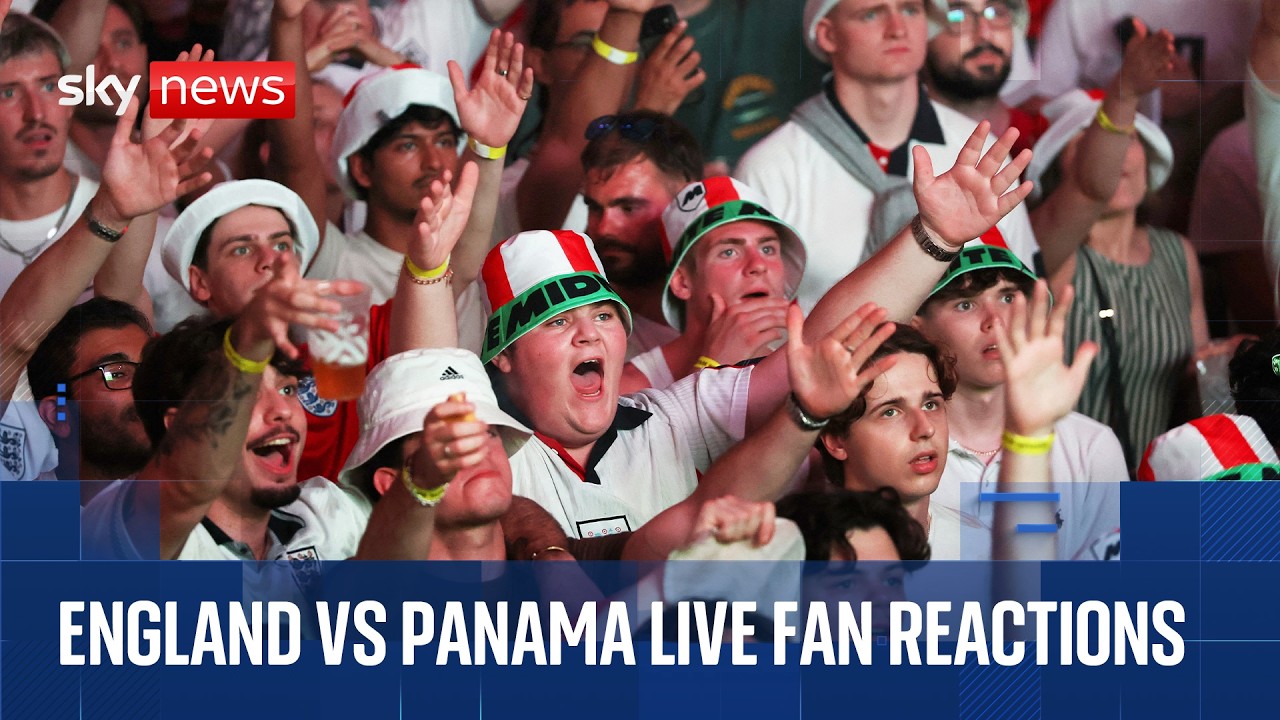 Fans gather to watch England v Panama in World Cup