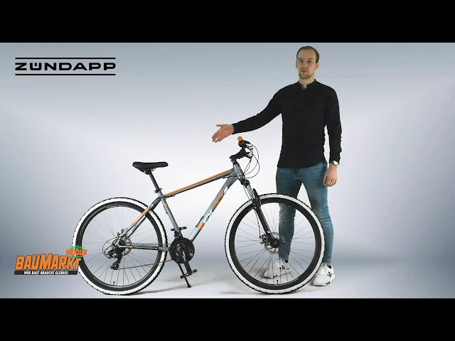 Zündapp Mountainbike FX27 27,5 Zoll RH 48 cm 21-Gang grau orange kaufen |  Globus Baumarkt