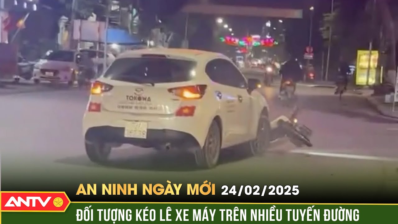 Bắt khẩn cấp tài xế ô tô uống rượu, kéo lê xe máy | An ninh ngày mới ngày 24/2 | ANTV