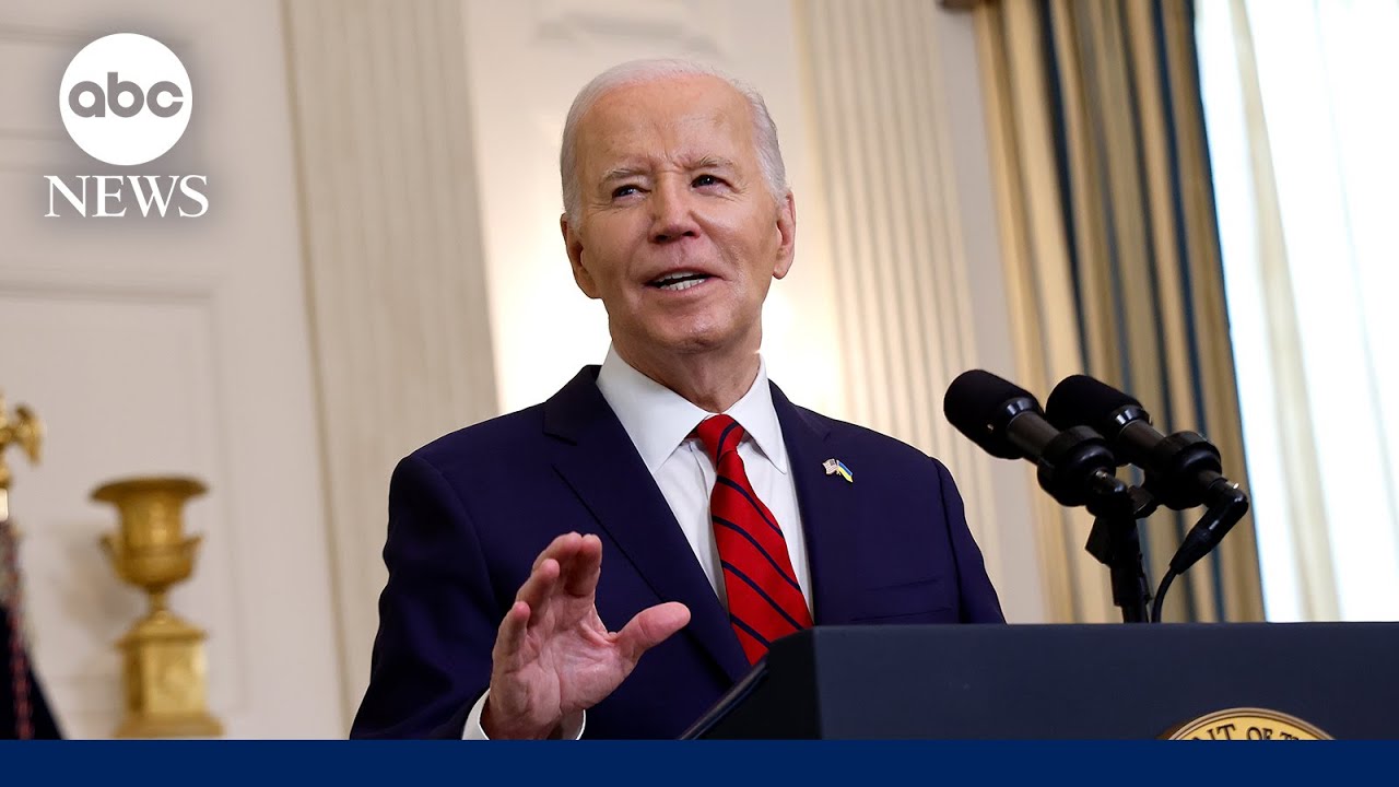 Biden touts passing of foreign aid package