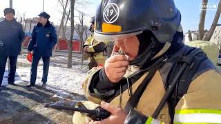 Современные тренировки противопожарной службы прошли в Артеме