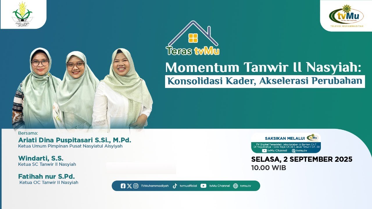 Teras tvMu | Momentum Tanwir II Nasyiah : Konsolidasi Kader, Akselerasi Perubahan - MuhammadiyahNews.com