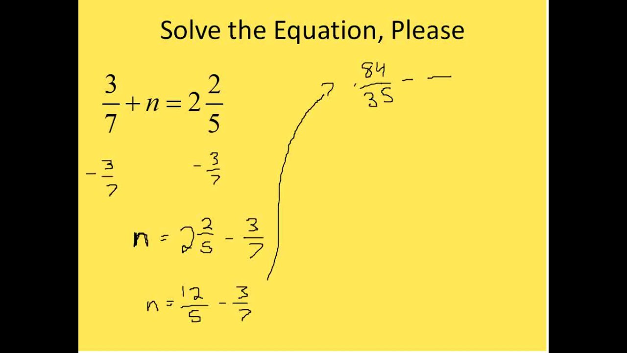 How To Solve Fractions With Variables