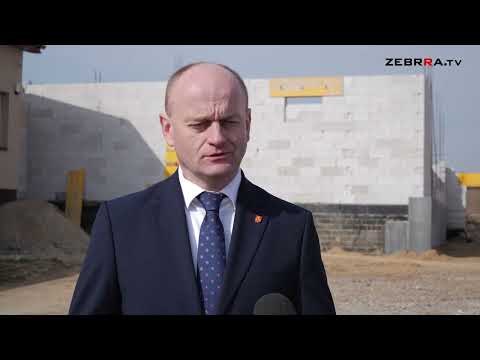 Wmurowanie kamienia węgielnego pod salę sportowo-koncertową w PSP w Jeziorze, 18.03.2024 r.