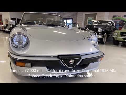 video 1987 Alfa Romeo Quadrifoglio Spider