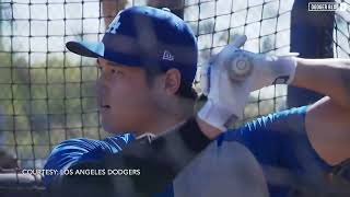 2024 Dodgers Spring Training: Shohei Ohtani hits home runs during on-field batting practice