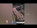 Hyderabad Rain Effect : Heavy Traffic Jam In Hitech City | V6 News  - 01:22 min - News - Video
