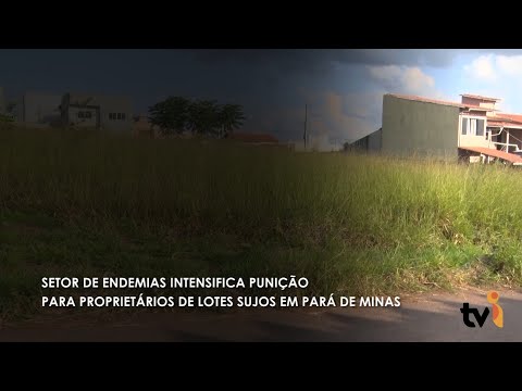 Vídeo: Setor de endemias intensifica punição para proprietários de lotes sujos em Pará de Minas