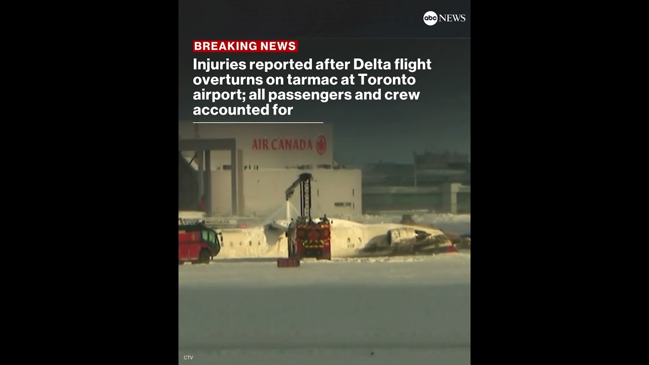 Delta flight crashes at Toronto airport, all expected to survive