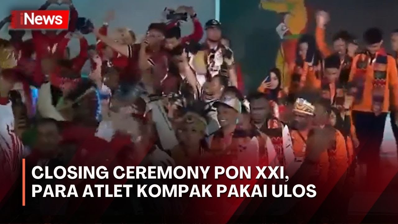Closing Ceremony PON XXI, Para Atlet Kompak Pakai Ulos