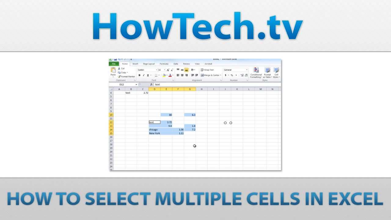 How To Select Multiple Cells In Excel Youtube 6938