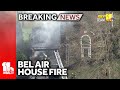 Breaking: 2-alarm fire destroys house in Bel Air