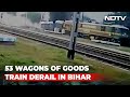 Engine drags wagon of derailed goods train in Bihar, viral video