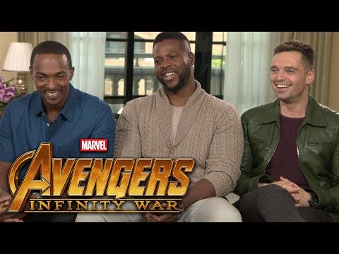 'Avengers: Infinity War': Anthony Mackie, Sebastian Stan and Winston Duke (FULL INTERVIEW)