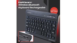 Pratinjau video produk Taffware Wireless Bluetooth Keyboard Rechargeable - KM78D