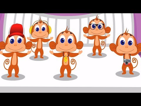 Five Little Monkeys Nursery Rhymes Songs For Kids Children Rhymes For Baby