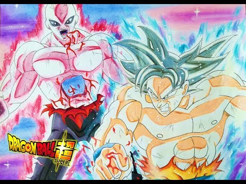 dibujando a Goku Migatte no gokui 100% Vs Jiren/how to draw goku ultra  instinc 100% vs jiren by DibuJame MaSter