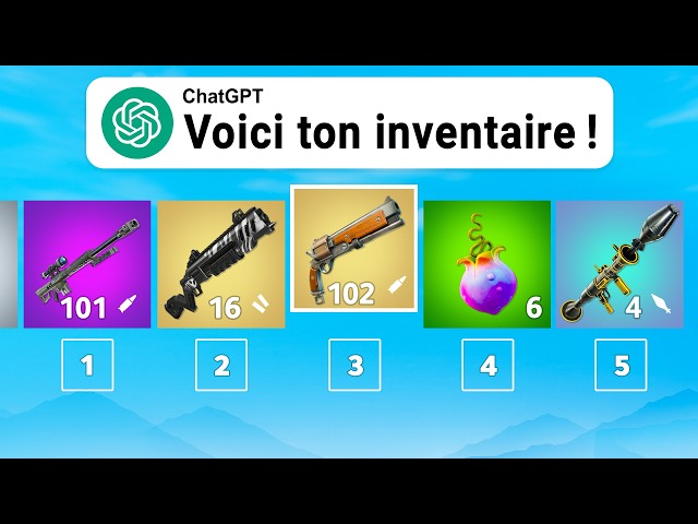 Je Laisse ChatGPT Choisir mon Inventaire Fortnite !