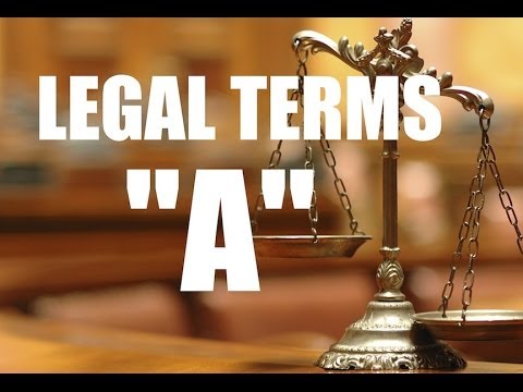 Legal Terminology 101
