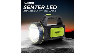 Pratinjau video produk TaffLED ZanCaKa Senter LED Super Bright Rechargeable 10W 13500 Lumens - Q3