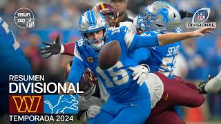 Washington Commanders vs. Detroit Lions | Resumen en español - NFL Playoffs 2025 | Highlights