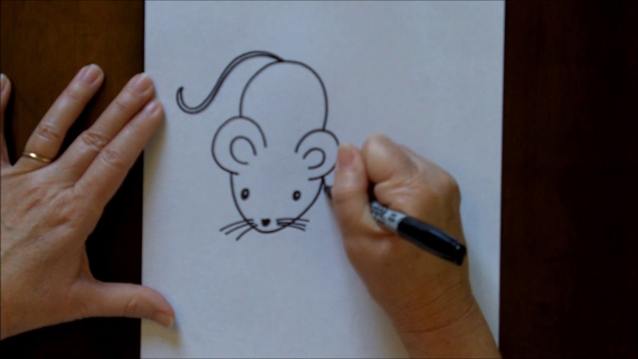 How to Draw a Mouse Cartoon Easy Drawing Lesson for Kids ...
