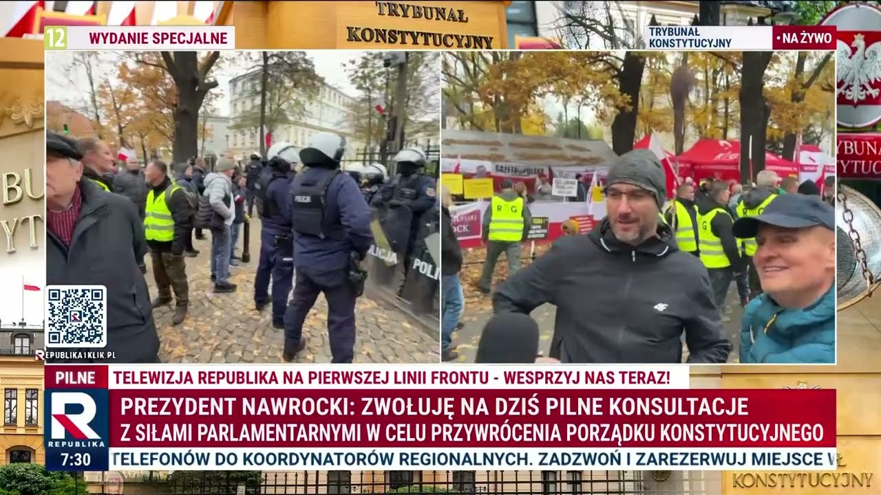 Поляки идут на протест в защиту Конституционного трибунала, их автобусы останавливаются и подвергаются «контролю»