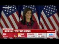 Nikki Haley speaks in Iowa after projected 3rd place finish  - 03:02 min - News - Video