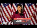 Nikki Haley speaks in Iowa after projected 3rd place finish