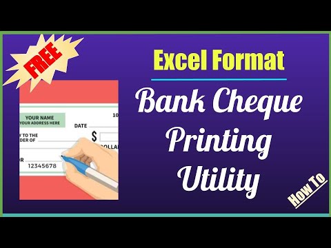 video XLTOOL Bank Cheque Printing Software