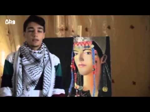 غزة: أبو ندى.. فنان تشكيلي يبث رسالة سلام لمحبيه عبر لوحاته
