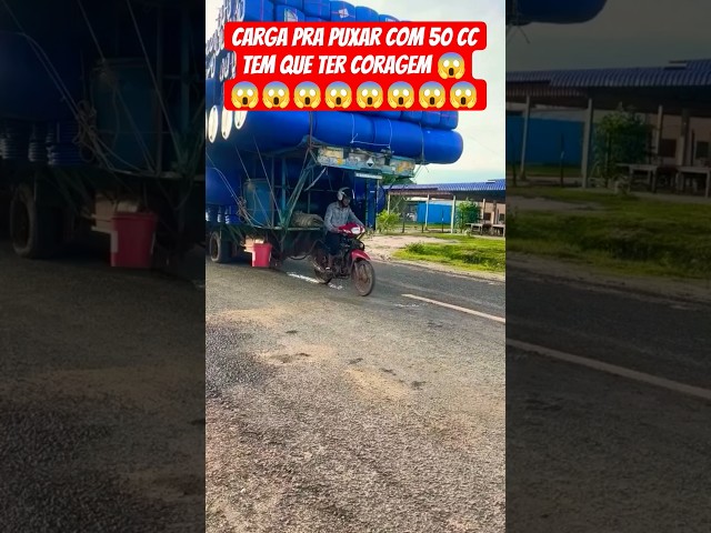 carga bruta puxando na 50cc.#caminhão #caminhoneiro