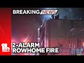 Firefighters take down 2-alarm rowhome fire in west Baltimore