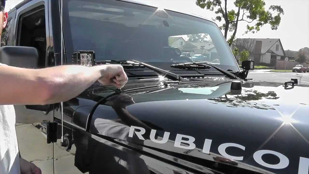 How to install kc lights on jeep windshield #2