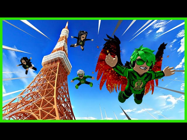 Aku Memanjat & Melompat Dari Tower Tokyo Tertinggi - Roblox Climb And Jump Tower