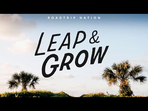 screenshot of youtube video titled “Leap & Grow” Premiere Event | Roadtrip Nation