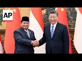 Indonesian President-elect Subianto visits China in bid to strengthen ties