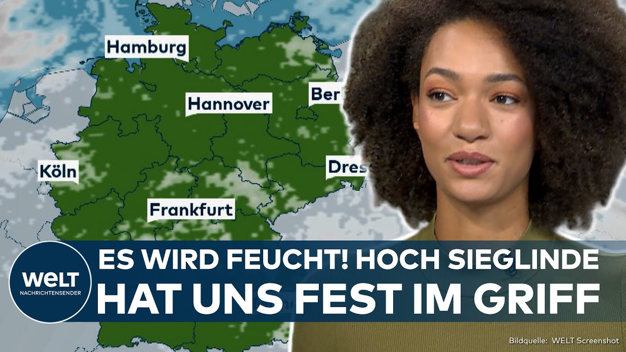 WETTER IN DEUTSCHLAND: Hoch Sieglinde hat uns fest im Griff! Hier wird es feucht und mild