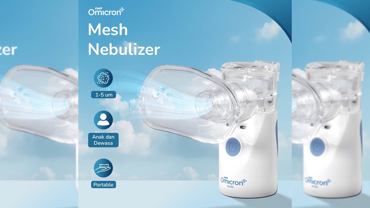 Pratinjau video produk TaffOmicron Alat Terapi Pernapasan Mesh Nebulizer Portable Inhaler - YM-3R9