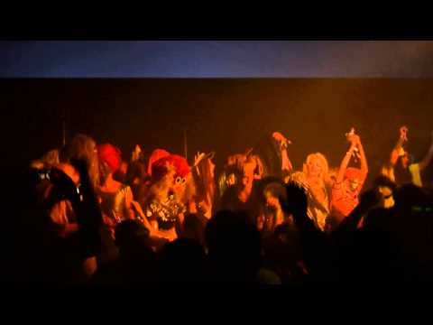 Tranny parade at the NYC Downlow tent at Glastonbury Festival 2013