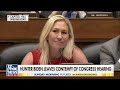 COWARD: MTG shreds Hunter Biden for dodging her question, leaving hearing  - 10:32 min - News - Video
